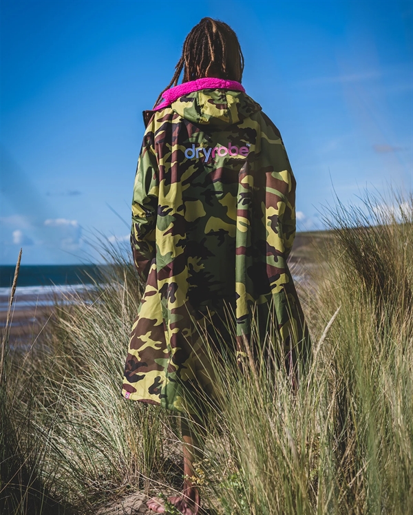 Dryrobe Advance Long Sleeve - Camo/Pink